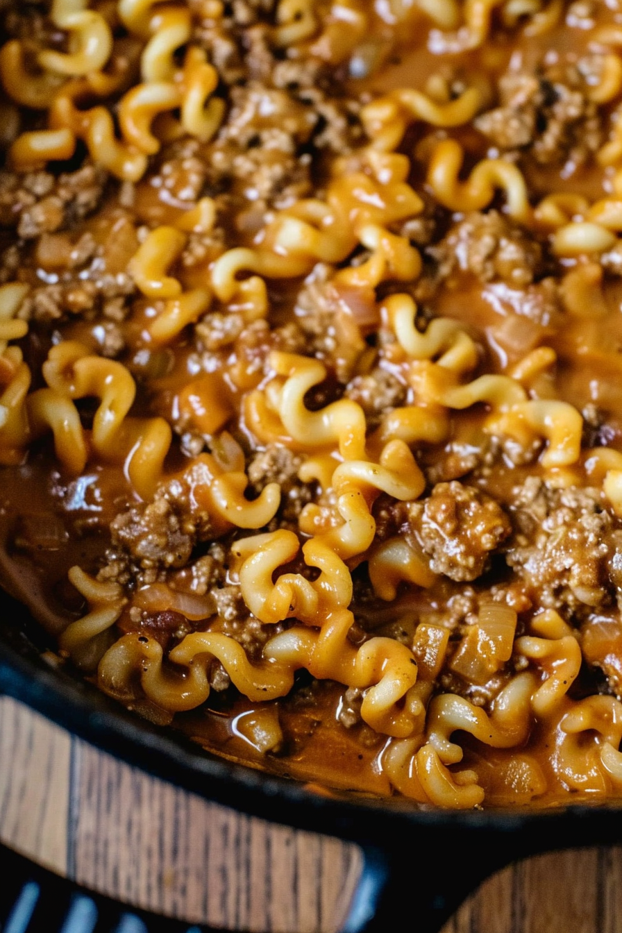 Layers of gooey cheese, seasoned ground beef, and perfectly cooked pasta ready to be served.