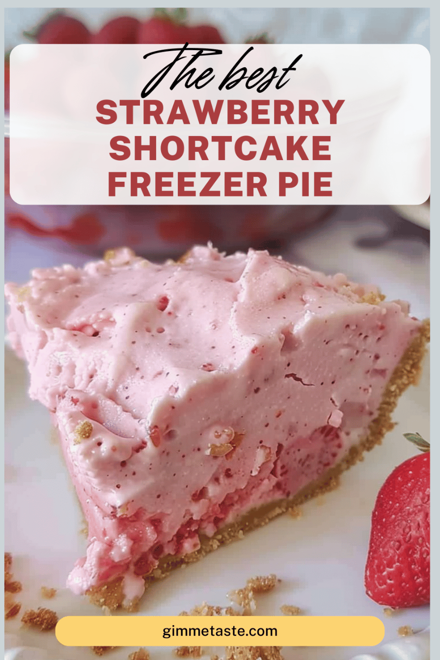 Strawberry Shortcake Freezer Pie