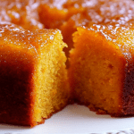 Sweet Potato Butter Cake with butter glaze – moist Southern dessert topped with golden syrup