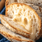 freshly baked Asiago Bread loaf with golden crust