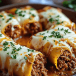 Cannelloni Pasta Bake Recipe served hot and cheesy