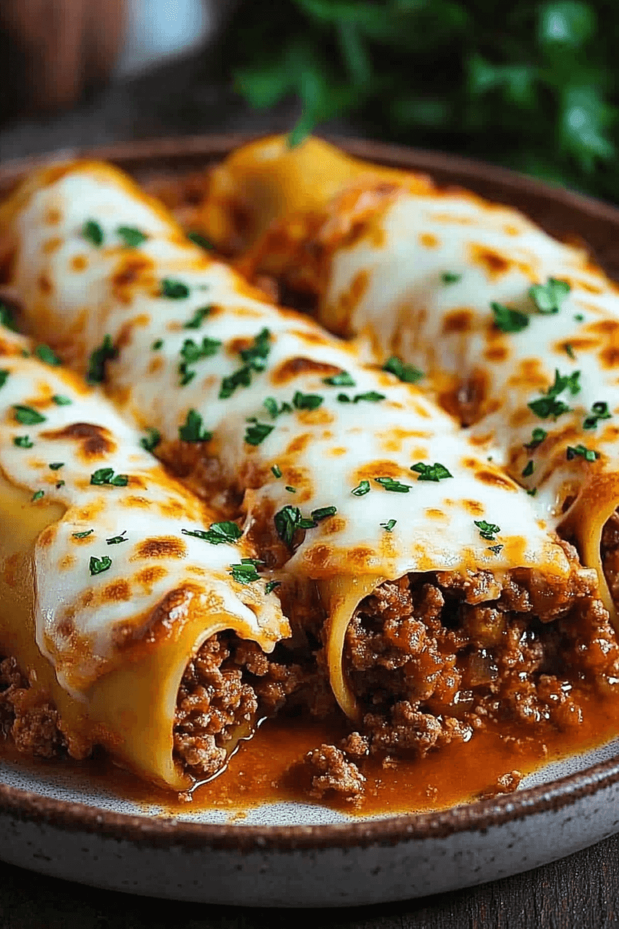 Cannelloni Pasta Bake Recipe served hot and cheesy