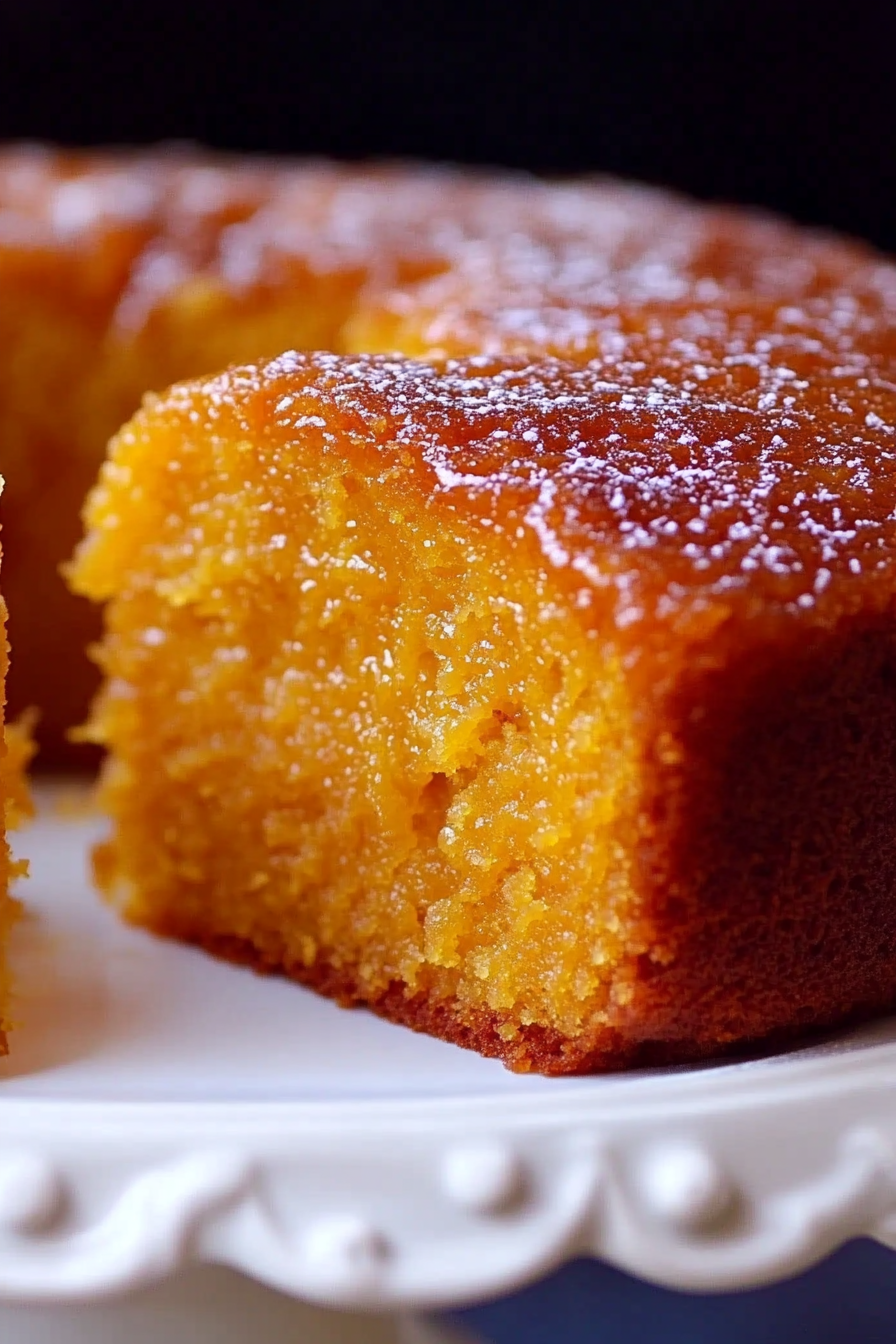 Sweet Potato Butter Cake with butter glaze – moist Southern dessert topped with golden syrup