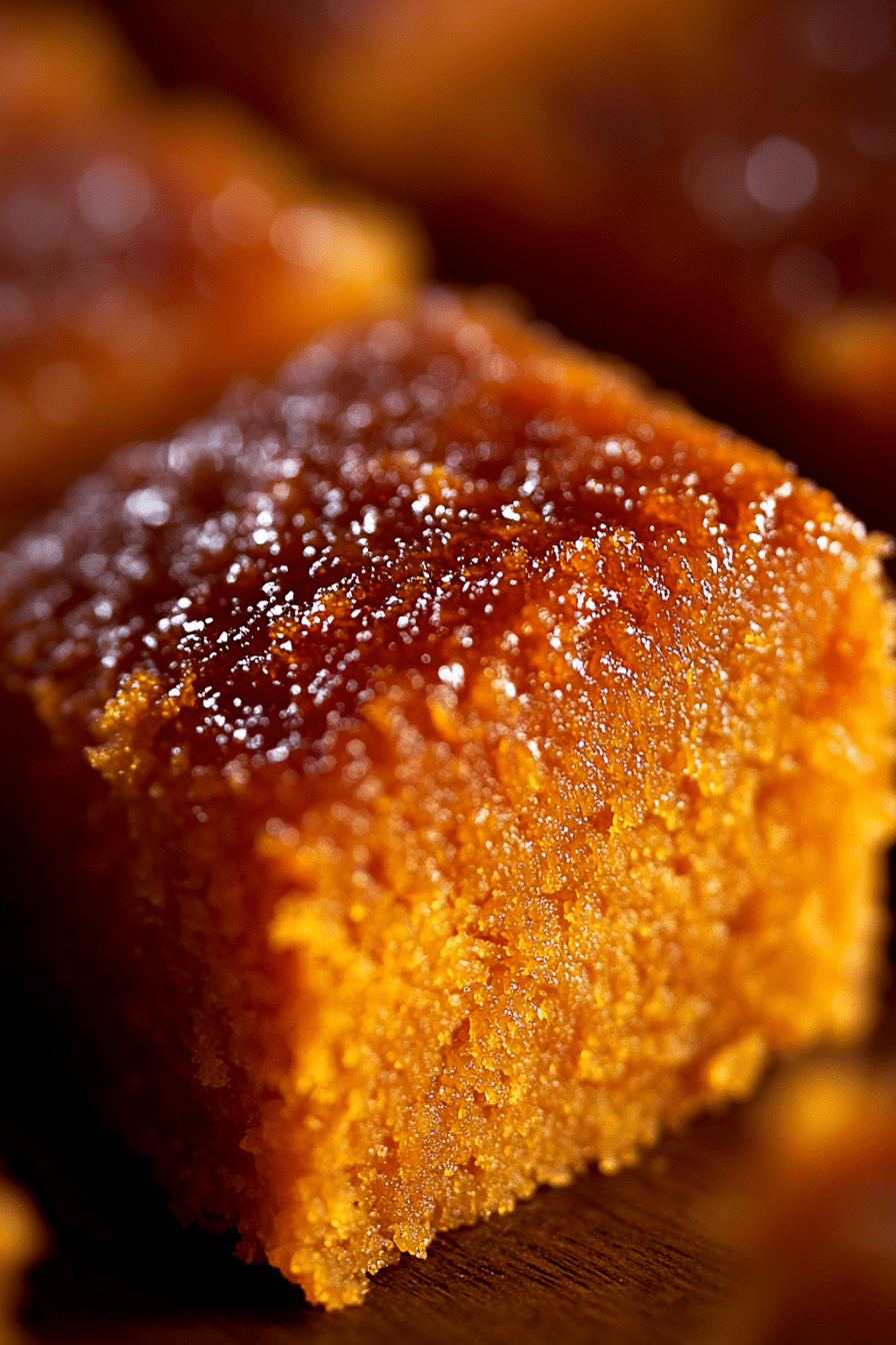 Sweet Potato Butter Cake with butter glaze – moist Southern dessert topped with golden syrup