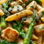 Creamy Crack Chicken Penne served in a creamy Parmesan sauce