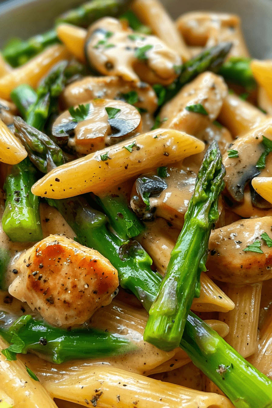 Creamy Crack Chicken Penne served in a creamy Parmesan sauce