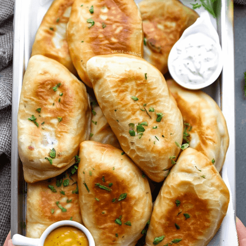 Baked Chicken Rolls with Cheese served warm and stuffed with seasoned chicken and melted cheese.