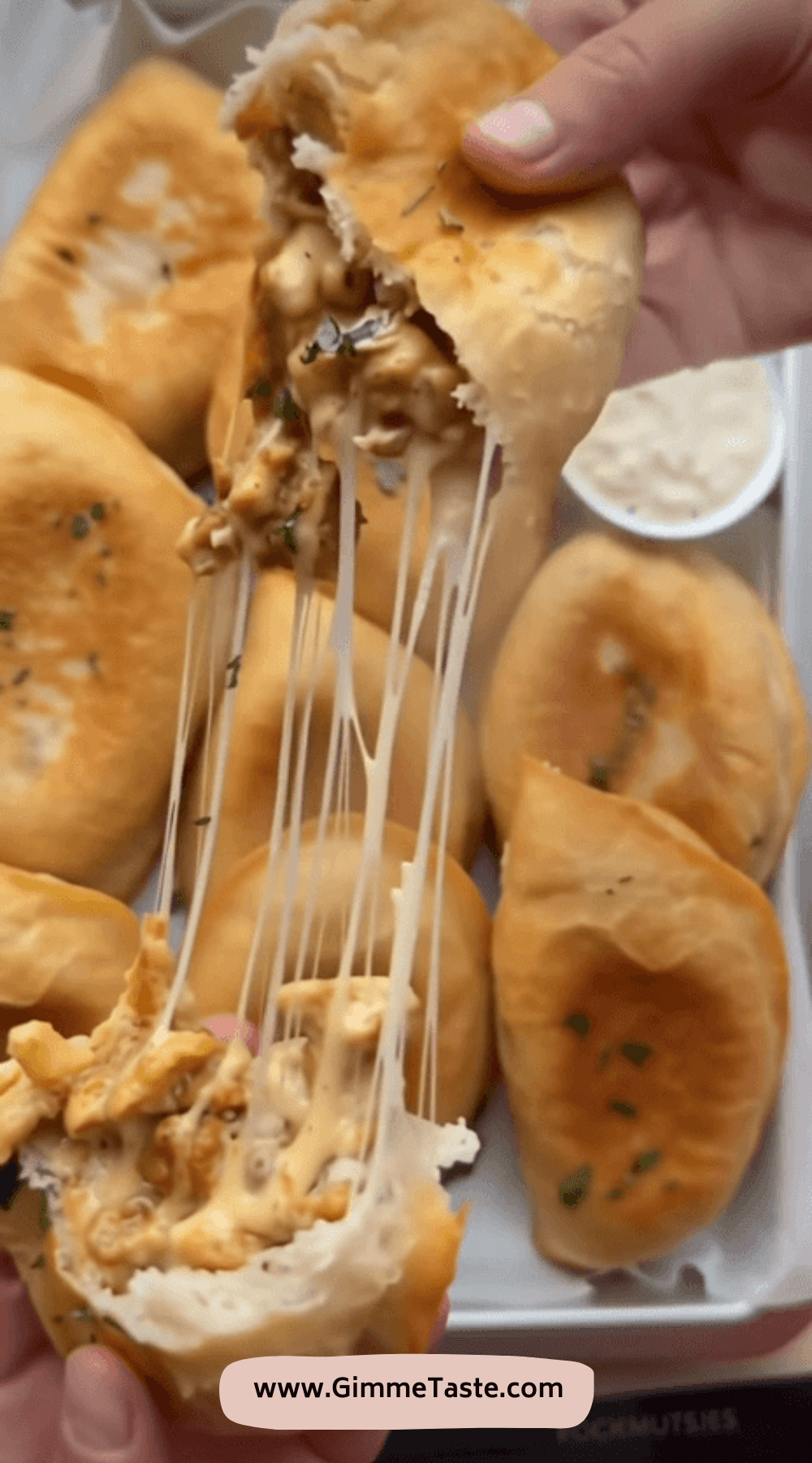 Baked Chicken Rolls with Cheese served warm and stuffed with seasoned chicken and melted cheese.